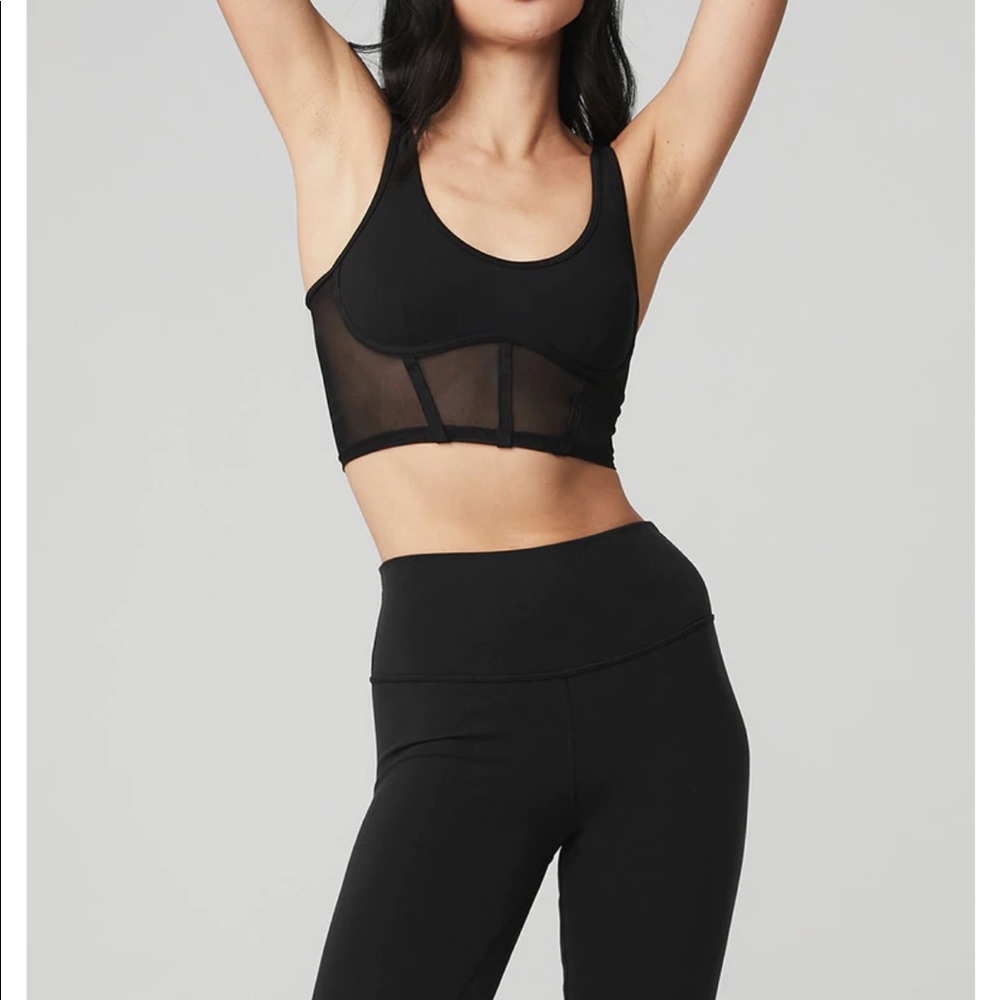 Alo Yoga Mesh Corset Top Size Small- New With Tag